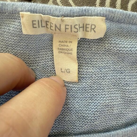 Eileen Fisher System Women Sweater Tunic Pullover Size L Tencel Cotton Silk - Picture 5 of 6